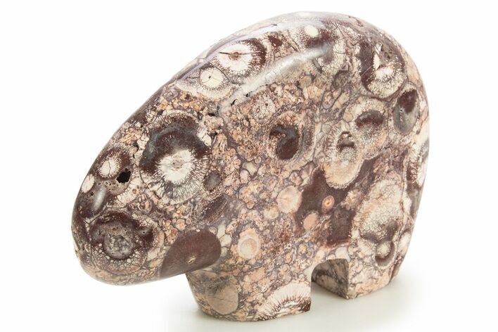 Polished Bird's Eye Jasper (Orbicular Rhyolite) Bear - Mexico #335281